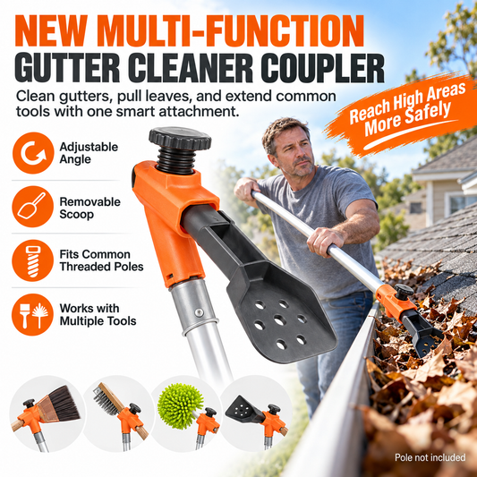 🍂🧹 50 % DE RÉDUCTION !Ce nettoyeur de gouttières multifonctionnel, doté d'une tête réglable et d'une pelle amovible, vous permet d'atteindre tous les recoins depuis le sol – pour éliminer les feuilles, la mousse et les saletés !