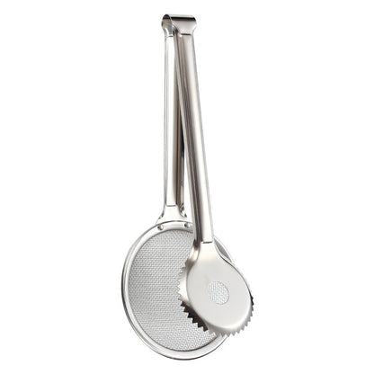 🥢 Pince 2-en-1 en acier inoxydable pour filtres à huile – Un outil pratique pour filtrer les aliments en cuisine ✨