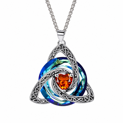 🔥PROMO -50%⏳ Collier femme pendentif nœud celtique ✨ Pierre de naissance, bijou symbolique et élégant pour tous les jours 💫