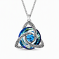 🔥PROMO -50%⏳ Collier femme pendentif nœud celtique ✨ Pierre de naissance, bijou symbolique et élégant pour tous les jours 💫