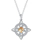 🔥PROMO -50%⏳ Collier pendentif nœud celtique & sorcière ✨ Bijou élégant symbolique, design unique, parfait comme cadeau