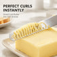 🧈 Couteau à beurre 3-en-1 en acier inoxydable 304 🍽️ | Trous pour former des volutes de beurre et lame dentelée 🍞 | Permet d'étaler du beurre froid sans casser le pain 🍳 | Pour les toasts et les fromages