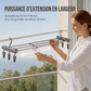 Porte-serviettes de bain et porte-vêtements extensible