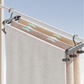 Porte-serviettes de bain et porte-vêtements extensible