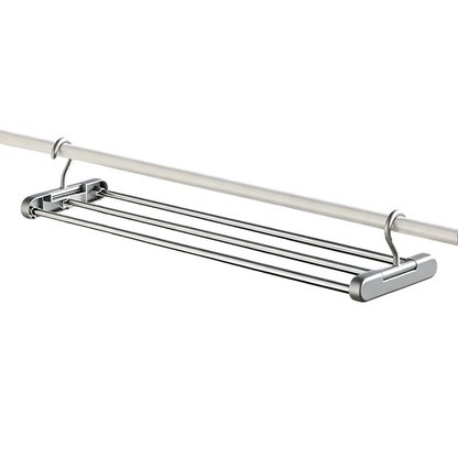 Porte-serviettes de bain et porte-vêtements extensible