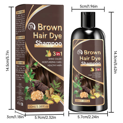 ⚡ Shampooing colorant végétal 3 en 1 – colore, nourrit et nettoie – doux et facile à utiliser 🌿