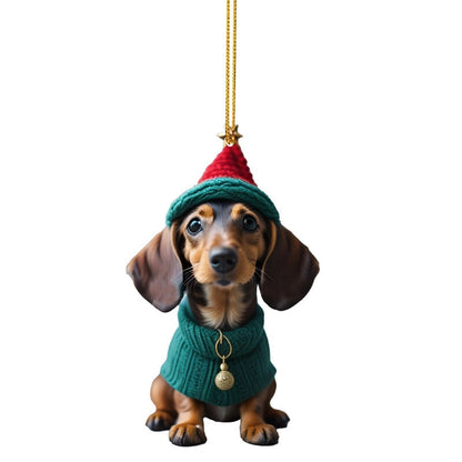 ⏳🔥50 % DE RÉDUCTION POUR UNE DURÉE LIMITÉE ! ⏰🎄 Décorations de sapin de Noël en forme de chiot 🐕🎁