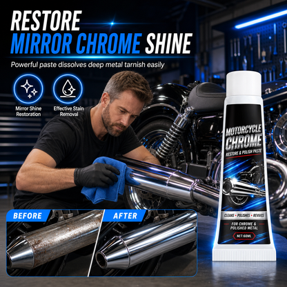 ⏳Offre à durée limitée : 50 % de réduction⏰Pâte à polir pour les pièces chromées de moto et produit de restauration des métaux 🏍️