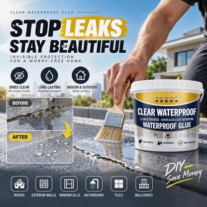 🛠️ Mastic de réparation transparent et imperméable, avec pinceau
