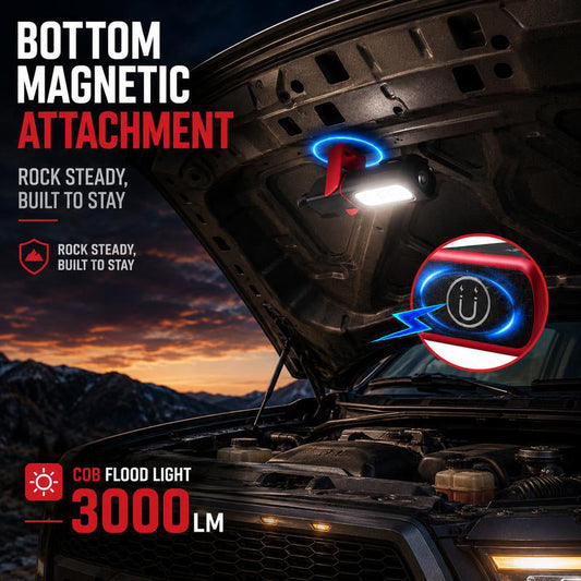 📢 50 % DE RÉDUCTION EN CE MOMENT ! 🔦 Lampe de travail rechargeable à LED COB avec socle magnétique – Éclairage mains libres