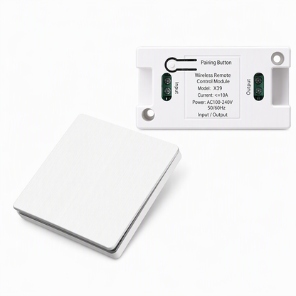Kit d'interrupteur sans fil sans câblage avec interrupteur mural autocollant et récepteur pour lampes domestiques 220 V