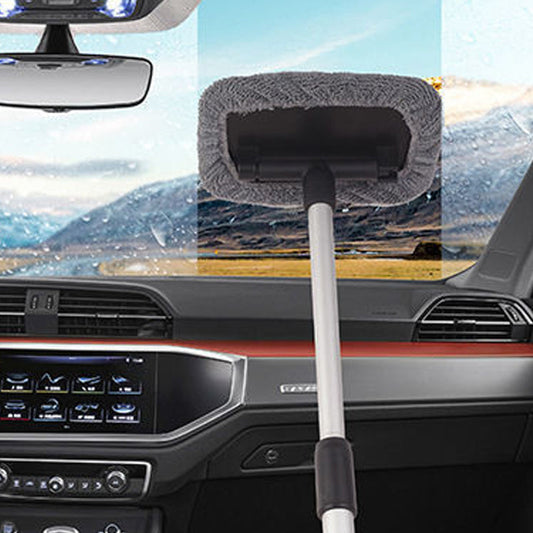 🌀 50 % DE RÉDUCTION ! Nettoyeur magnétique double face pour vitres de voiture : nettoie les deux côtés en un seul passage, avec un manche télescopique et des chiffons en microfibre réutilisables. 🚗✨