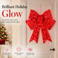 🎄50 % DE RÉDUCTION ! 🎀 Grand nœud de Noël à LED – résistant aux intempéries, pour sapin de Noël, fenêtre, porte et jardin