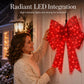 🎄50 % DE RÉDUCTION ! 🎀 Grand nœud de Noël à LED – résistant aux intempéries, pour sapin de Noël, fenêtre, porte et jardin