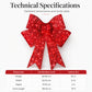 🎄50 % DE RÉDUCTION ! 🎀 Grand nœud de Noël à LED – résistant aux intempéries, pour sapin de Noël, fenêtre, porte et jardin
