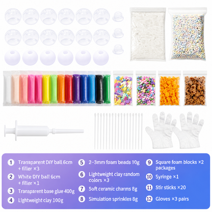 ⚡-50% DE RÉDUCTION ! Kit Créatif Fabriquer Balle Anti-Stress 🧸 Activité Manuelle Enfant, Idéal Cadeau Ludique🎁