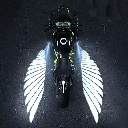 📢 50% de Réduction – Feux de Projection LED Ailes d'Ange pour Moto, Éclairage Sol Sécurité Nocturne et Boîtier Aluminium