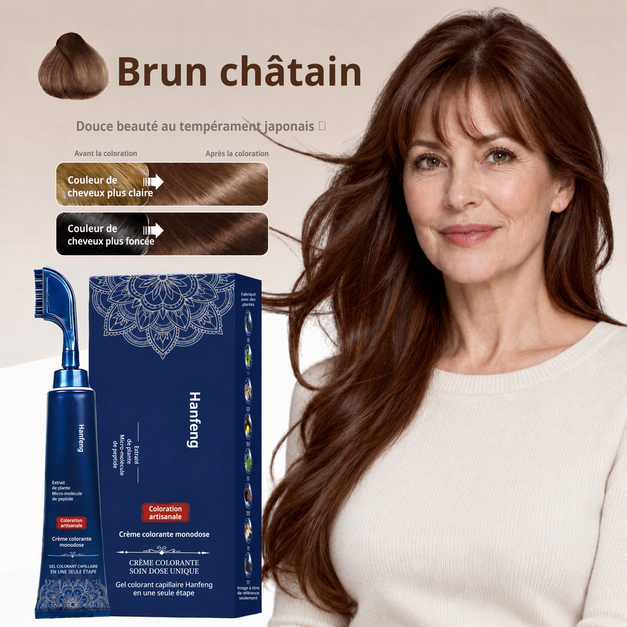 🌿✨ 50 % DE RÉDUCTION EN CE MOMENT ! !✨🌿 Peigne pour coloration naturelle des cheveux, à utiliser chez soi