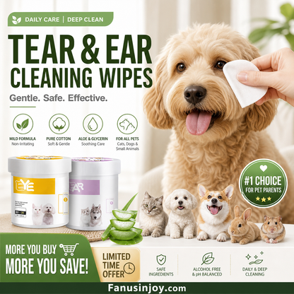 ✨️Surprise : 50 % de réduction ! 🐈🐕 Il est important de veiller à la propreté de votre compagnon à quatre pattes ! Lingettes nettoyantes naturelles à base de plantes pour les yeux et les oreilles de votre animal